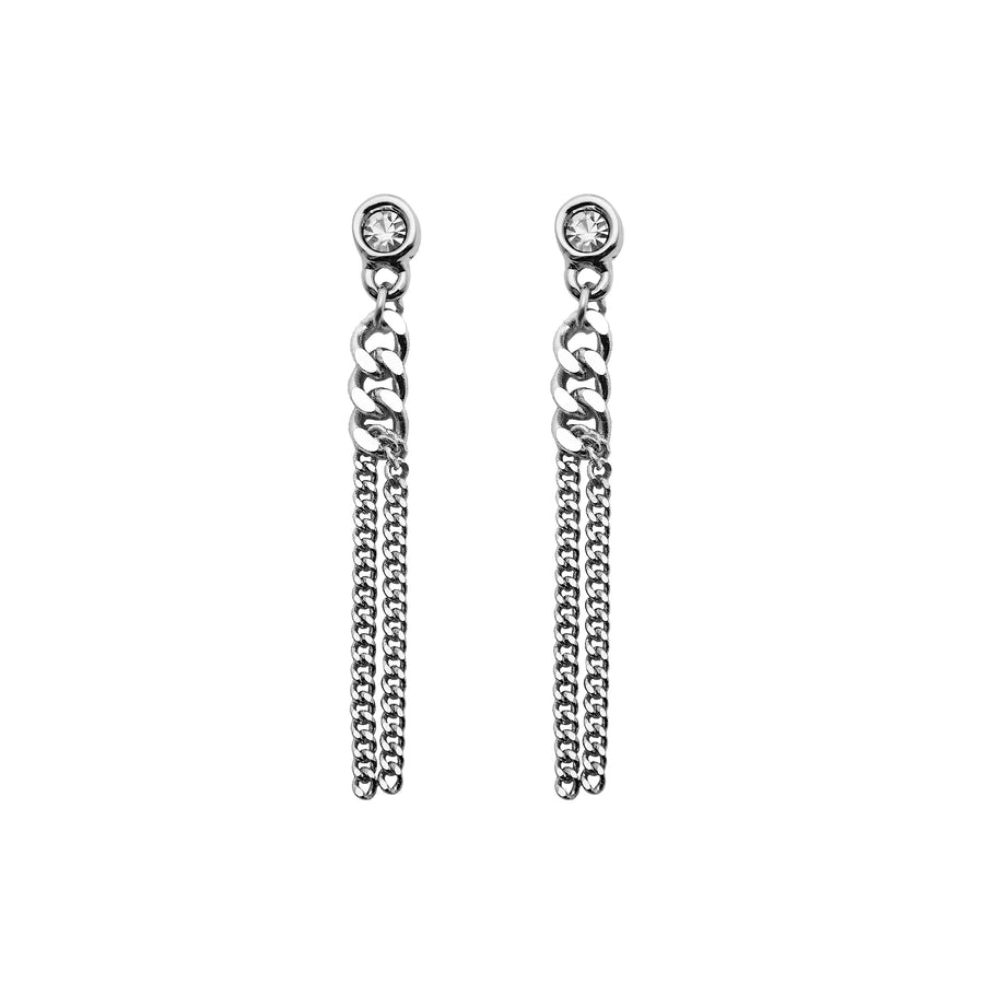 Clara Earrings in Crystal/Silver