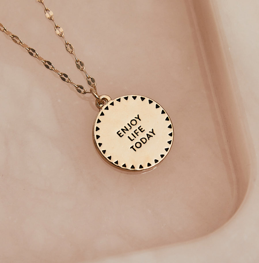 Enjoy Life Necklace in Gold