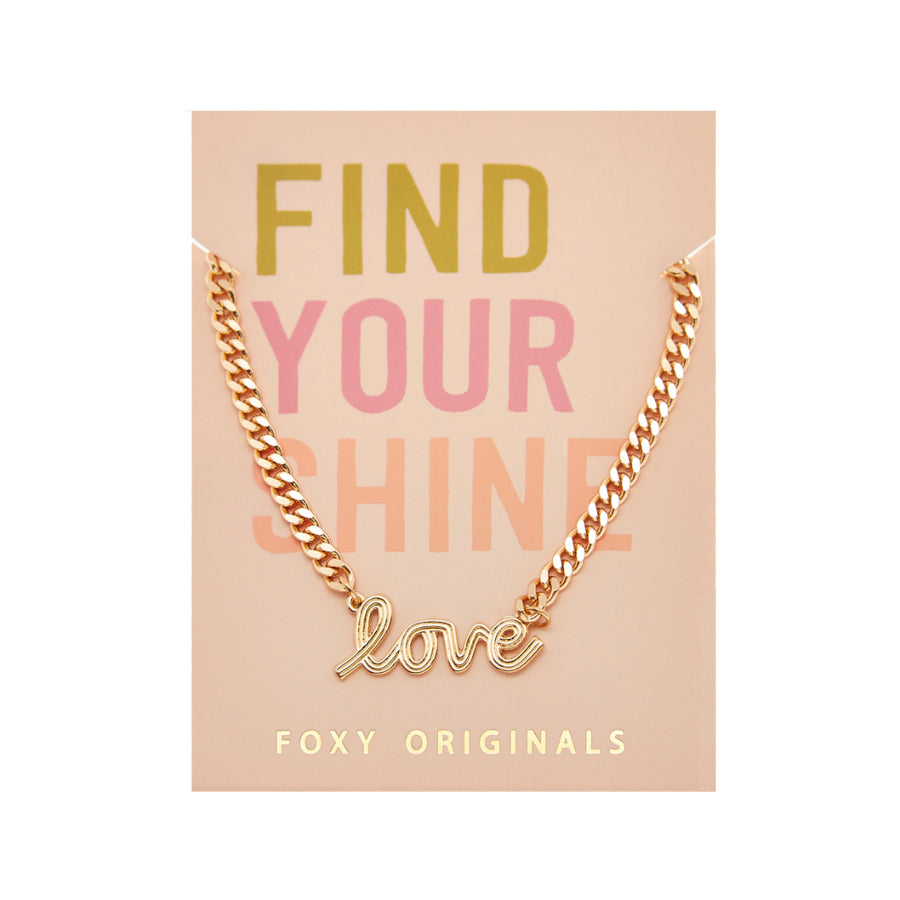 Find Your Love Necklace in Gold
