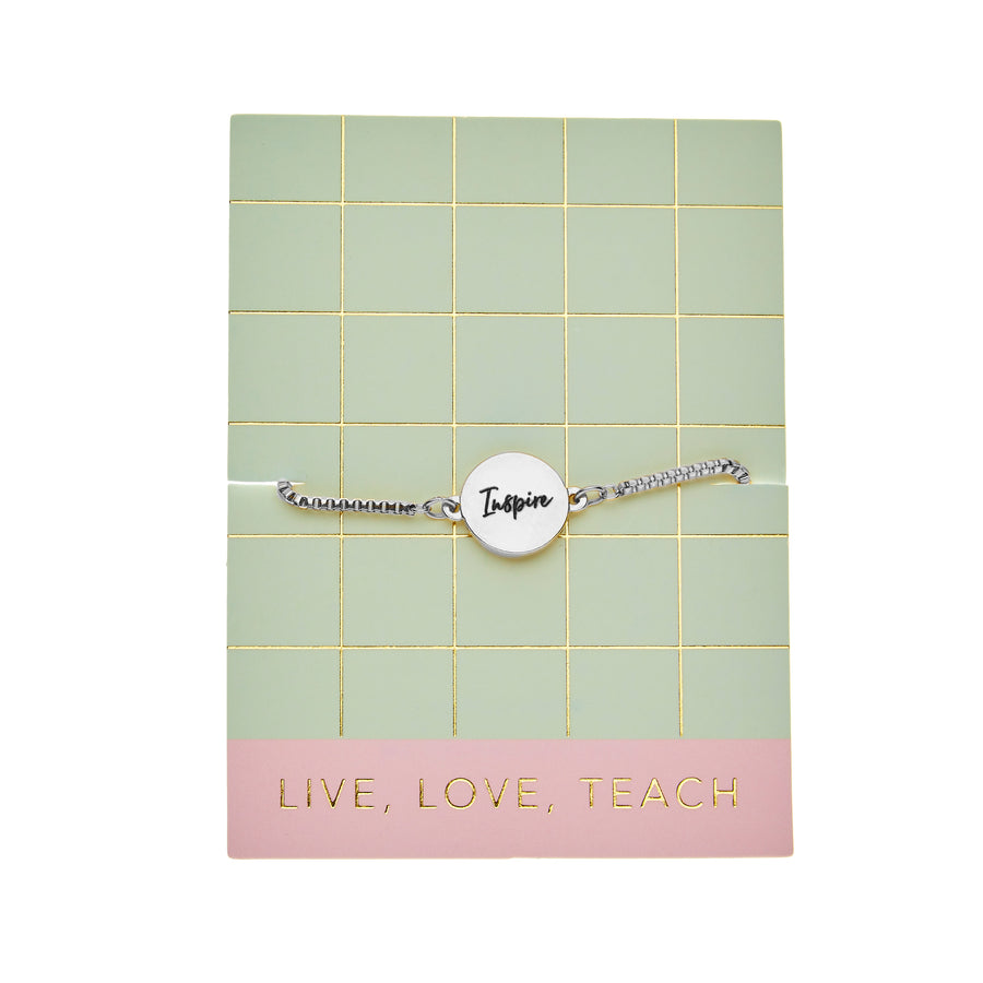 Teacher Adjustable Bracelet in Silver