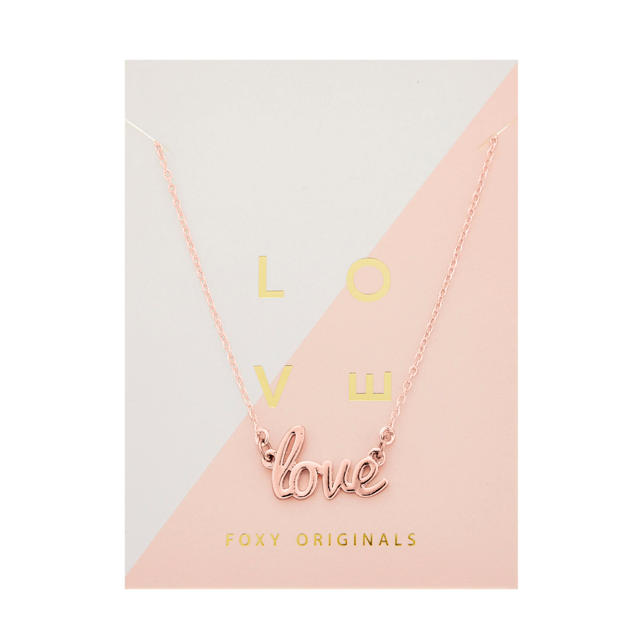 Love Necklace in Rose Gold