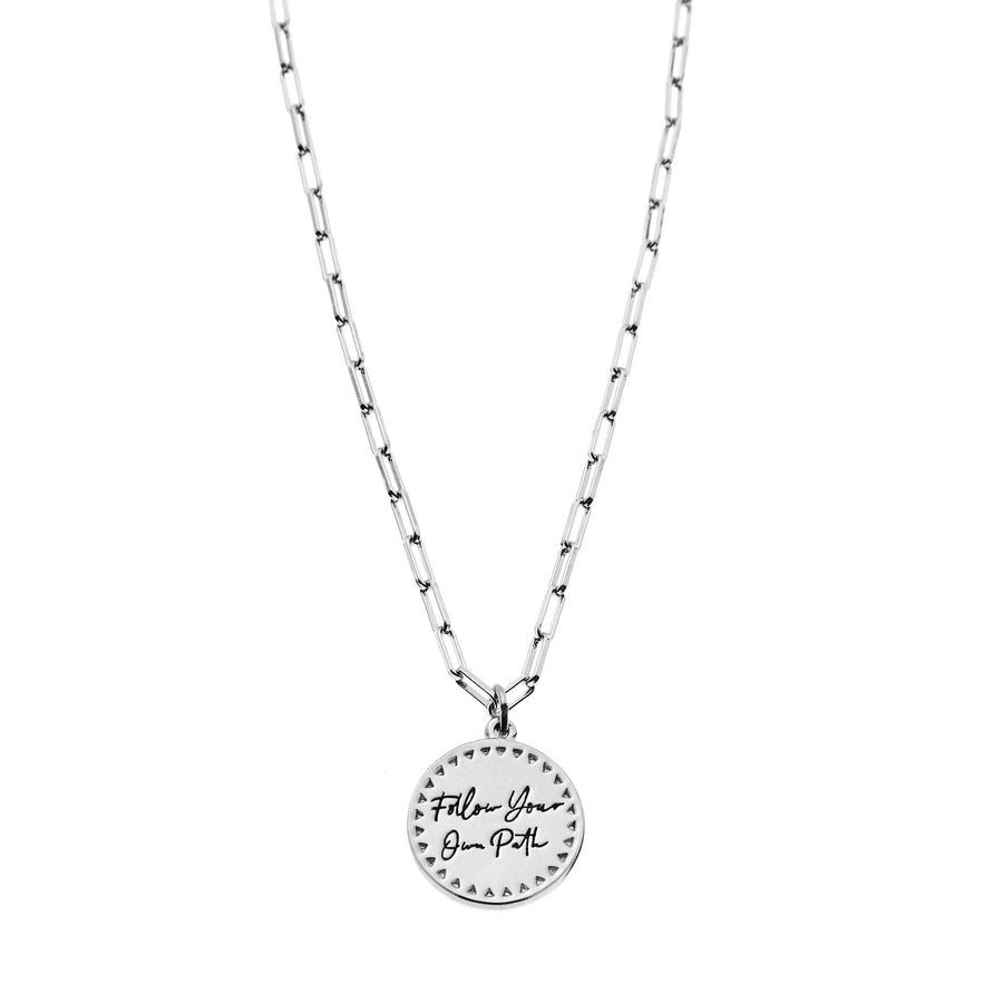 Follow Your Own Path Necklace in Silver