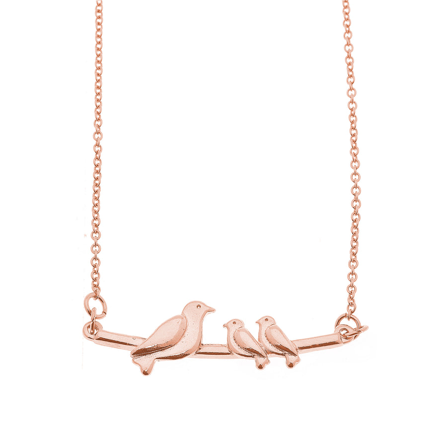 Mama Necklace - 2 babies in Rose Gold