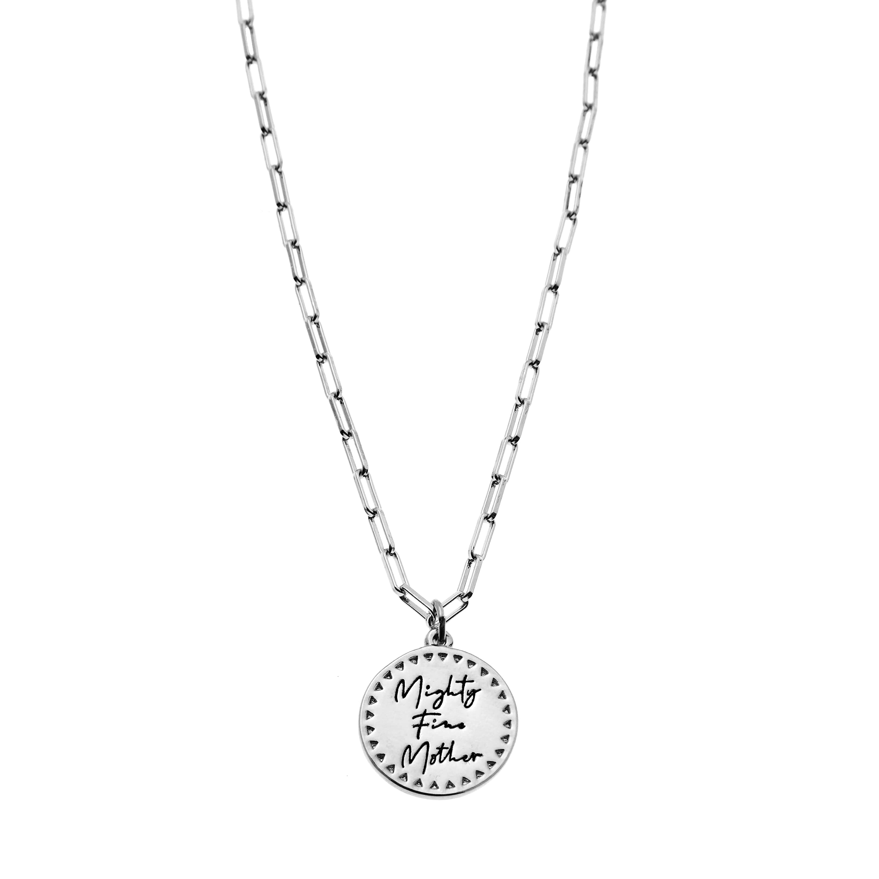 Mighty Fine Mother Necklace in Silver