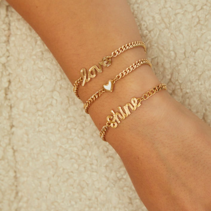 Find Your Love Bracelet in Gold