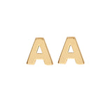 Letter A Stud Earring Set in Gold