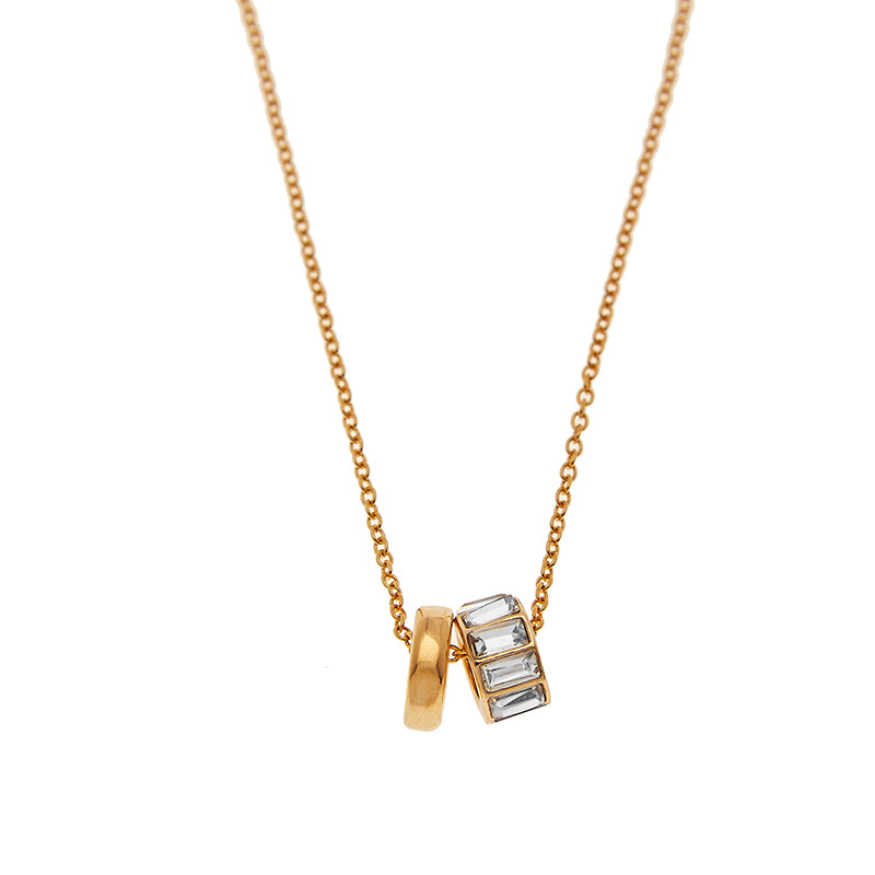Ada Necklace in Crystal/Gold
