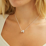 Ada Charm Necklace in Crystal/Silver