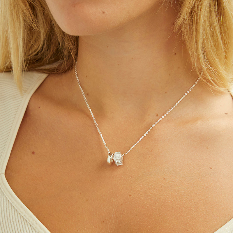 Ada Necklace in Crystal/Silver