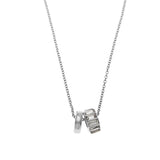 Ada Charm Necklace in Crystal/Silver