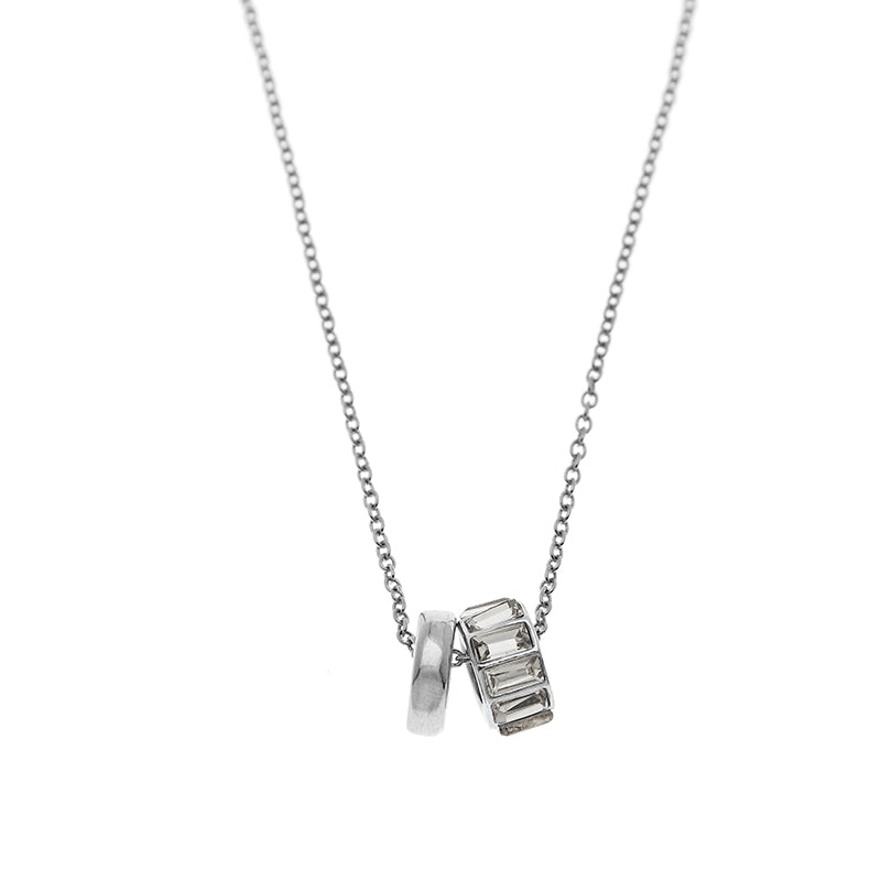 Ada Necklace in Crystal/Silver
