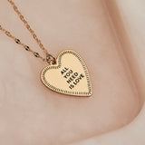 All You Need Heart Necklace in Gold