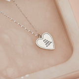 All You Need Heart Necklace in Silver