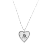 All You Need Heart Necklace in Silver
