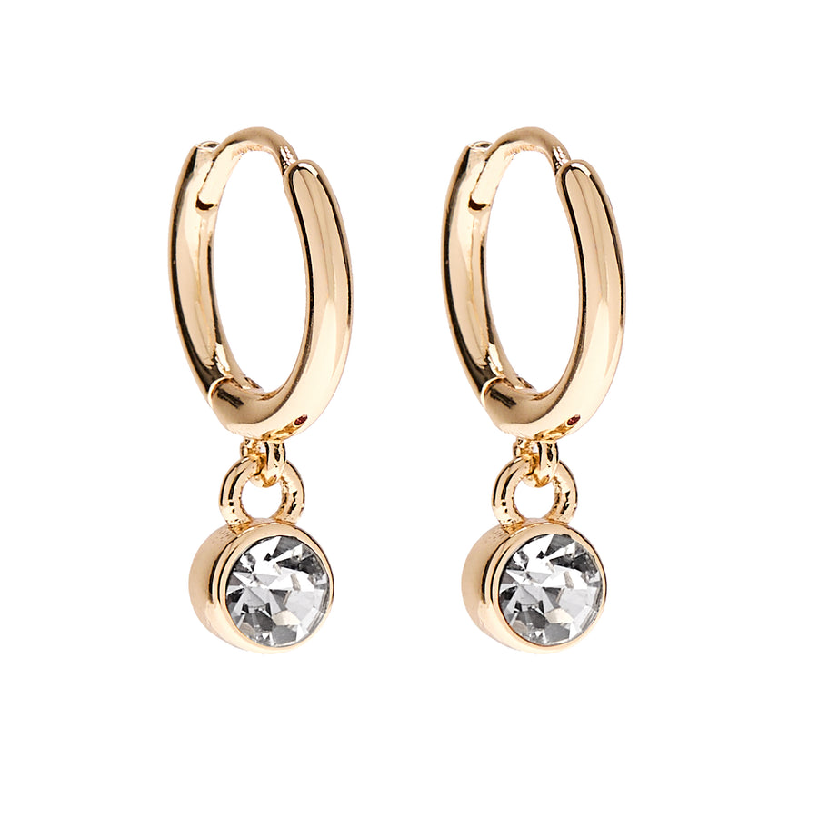 April Birthstone Earrings in Gold