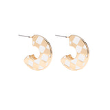 Bailey Earrings in Gold/White
