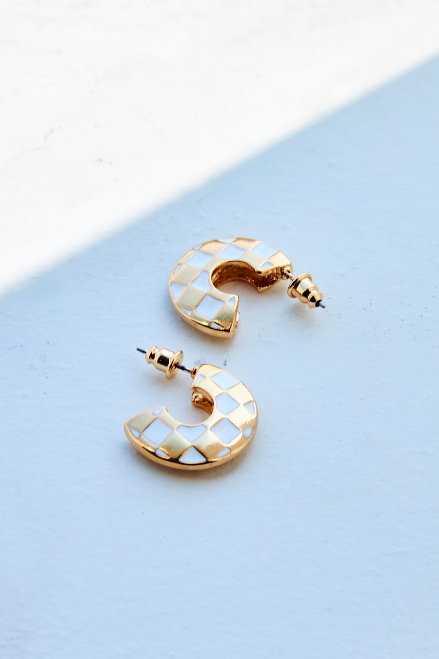 Bailey Earrings in Gold/White