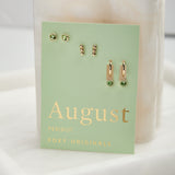 August Birthstone Earrings in Gold