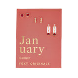 January Birthstone Earrings in Gold