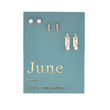 June Birthstone Earrings in Gold