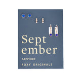 September Birthstone Earrings in Gold
