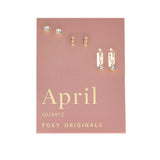 April Birthstone Earrings in Gold