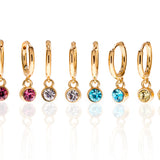 January Birthstone Earrings in Gold