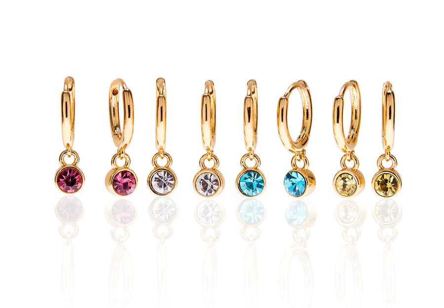 May Birthstone Earrings in Gold