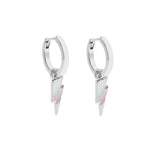 Bolt Earrings in Silver