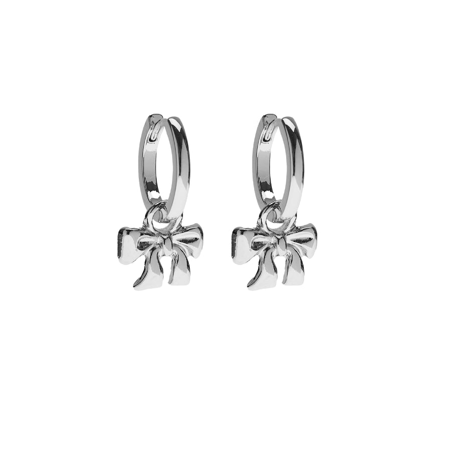 Bow Earrings in Silver