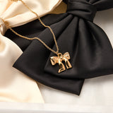 Bow Necklace in Gold