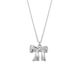 Bow Necklace in Silver