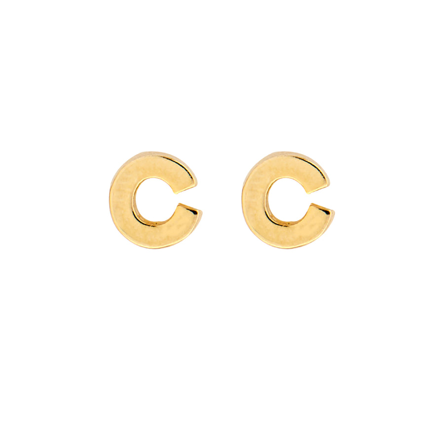 Monogram Earring Set C in Gold