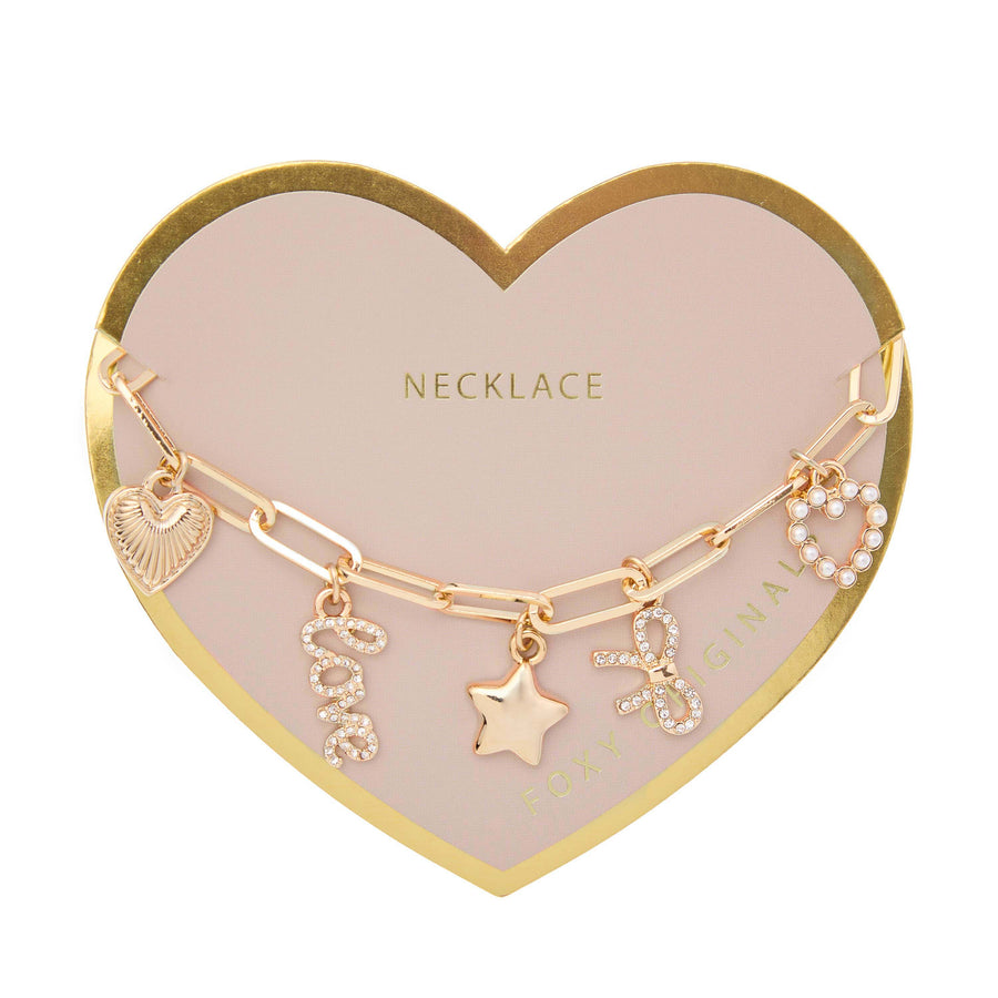 Bella Charm Necklace in Gold