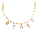 Bella Charm Necklace in Gold