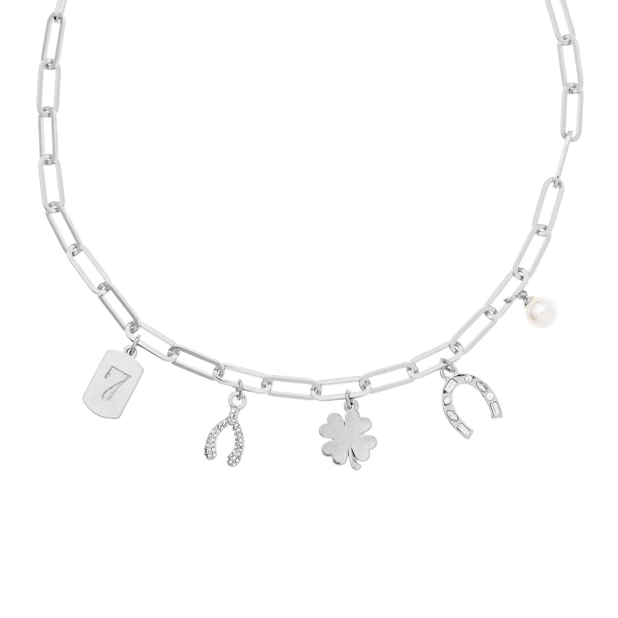 Lucky Charm Necklace in Silver