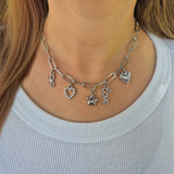 Bella Charm Necklace in Silver