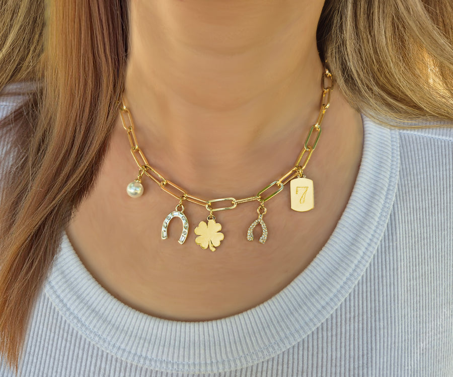 Lucky Charm Necklace in Gold