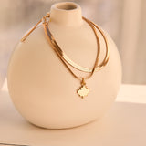 Maple Leaf Adjustable Bracelet in Gold