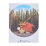 Maple Leaf Toggle Necklace in Gold