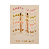 Clara Earrings in Black/Gold