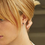 Clara Earrings in Black/Silver