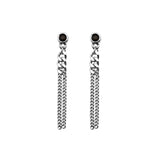 Clara Earrings in Black/Silver