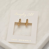 Croissant Earrings in Gold