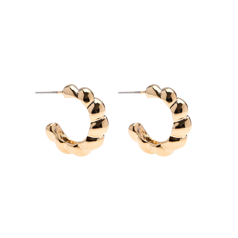 Croissant Earrings in Gold