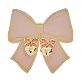 Bow Drop Earrings in Gold