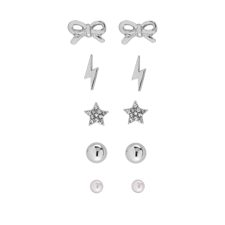 Days of the Week Earring Set in Silver