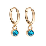 December Birthstone Earrings in Gold