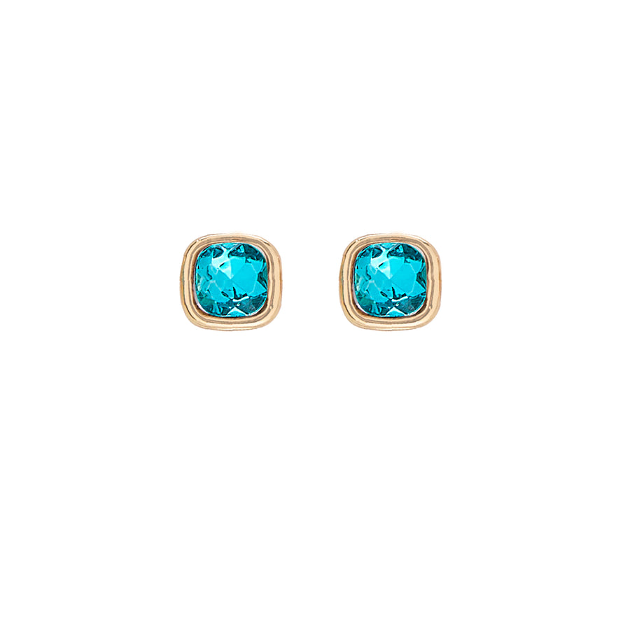 December Birthstone Earrings in Gold