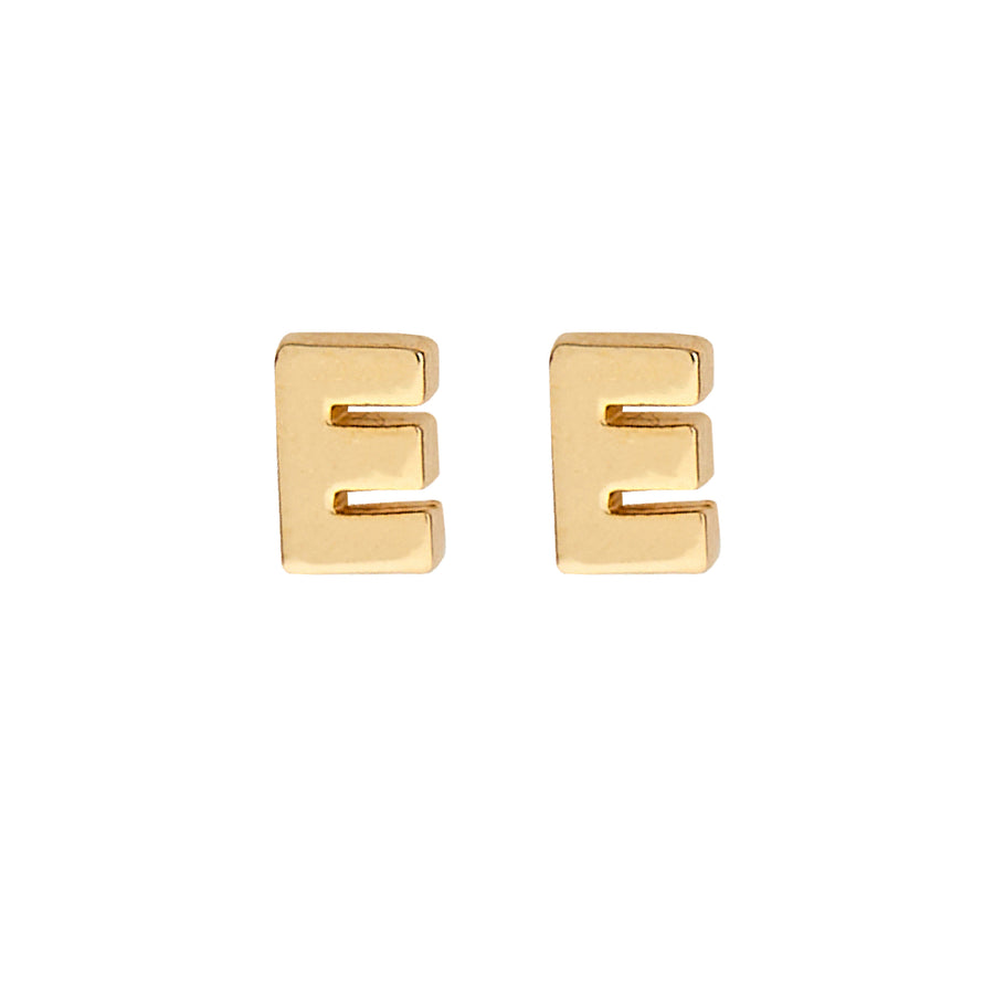 Monogram Earring Set E in Gold